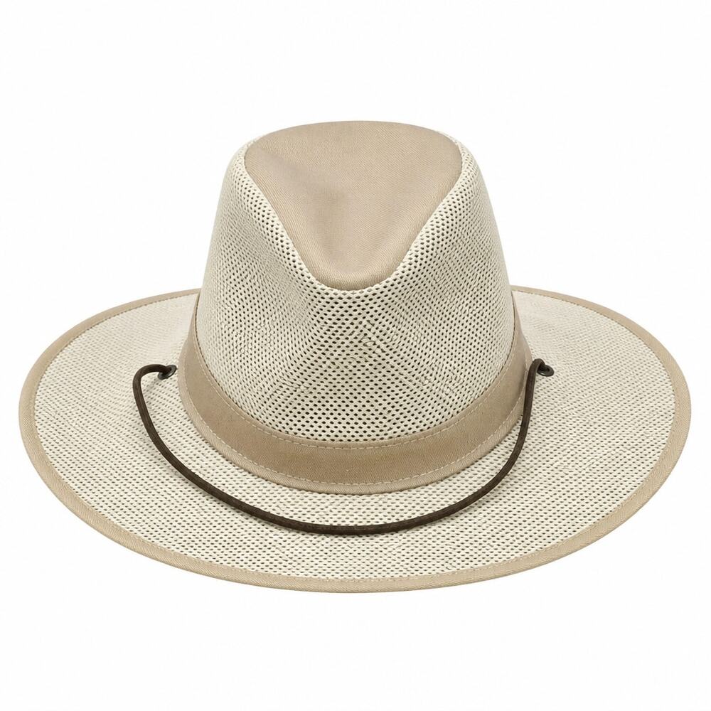 Henschel Aussie Breezer Mesh Sun Hat Tan Khaki Size Small Made in USA UPF 50+